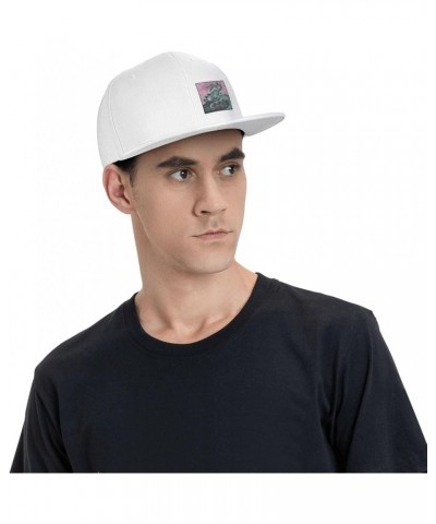 Snapback Hats for Men Women,Fashion Baseball Cap,Hip Hop Flat Bill Brim Adjustable Dad Hats White $10.23 Baseball Caps