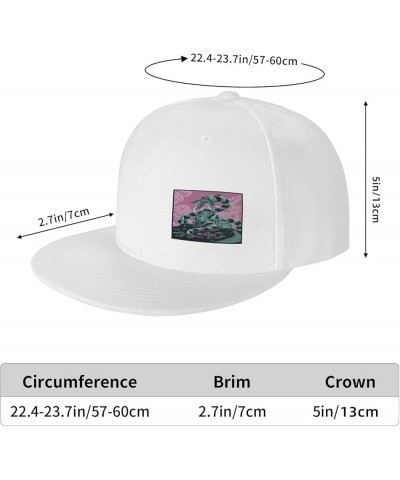 Snapback Hats for Men Women,Fashion Baseball Cap,Hip Hop Flat Bill Brim Adjustable Dad Hats White $10.23 Baseball Caps