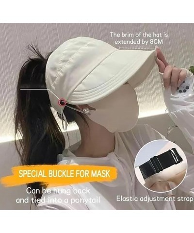 Outdoor UV Protection Hollow Top Sun Hat, 2024 New Women's Large Brim Uv Protection Empty Top Sun Hat Wide Hat Coffee $9.34 S...