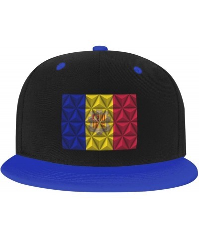 Andorra Flag with Polygonal Effect Baseball Cap for Men Women Snapback Hat Adjustable Flat Bill Hats Blue $11.12 Baseball Caps