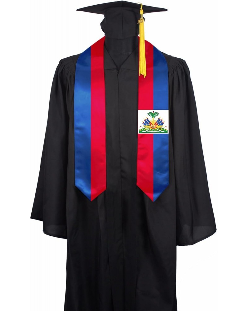 Haiti Flag Graduation Stole Sash, Haiti Flag Graduation Shawl Sash Stole Wraps Scarf For International Study Pride Women Men ...