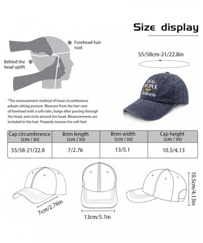 Treat People with Kindness Cap Garden hat Pigment Black Fishing hat Gifts for Grandpa Beach Caps Navy Blue $10.39 Sun Hats