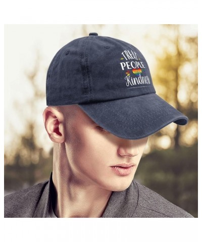 Treat People with Kindness Cap Garden hat Pigment Black Fishing hat Gifts for Grandpa Beach Caps Navy Blue $10.39 Sun Hats