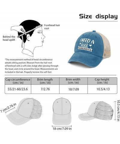 I Need A Huge Margarita Hat Mens Retro Drinking Cap for Women AllBlack Ball Cap Retro Unique Gifts for Engineers Lake Blue $1...