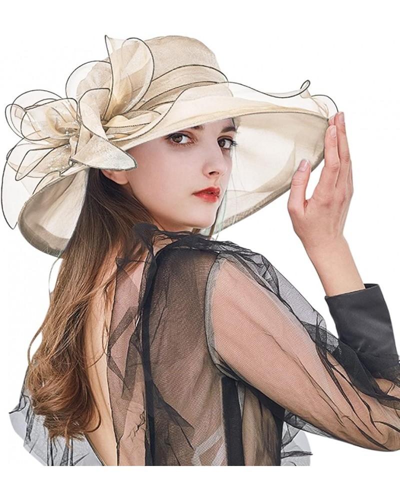 Womens Summer Baseball Hat Outdoor Wide Foldable Ponytail Mesh Sun Visor Cap with Removable Forage Cap G-beige $11.99 Sun Hats