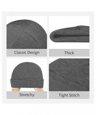 Black Warm Knit Hat Stylish Boho Map Elephant Pattern Soft Good Elasticity Suitable for Daily and Outdoor Sports Deep Heather...