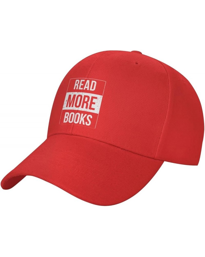 Vintage Read More Books Women's Baseball Cap Retro Dad Hat Adjustable Red $10.23 Baseball Caps