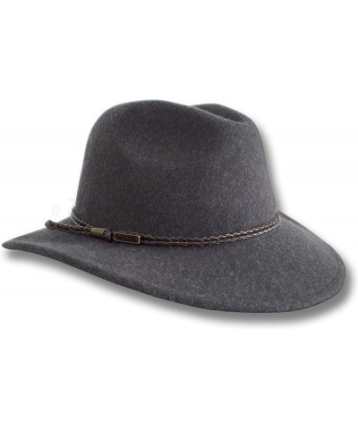 Outback Fedora Australian Wool Felt HAT HW02 Mens Women Kids Leather Band Cowboy Western US Grey $12.77 Cowboy Hats