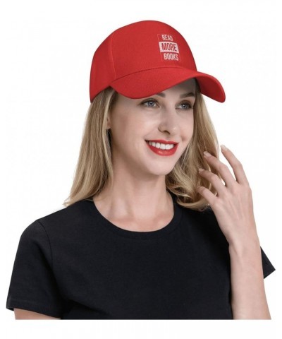 Vintage Read More Books Women's Baseball Cap Retro Dad Hat Adjustable Red $10.23 Baseball Caps