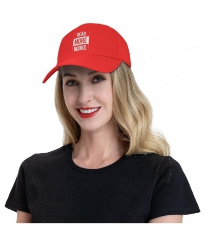 Vintage Read More Books Women's Baseball Cap Retro Dad Hat Adjustable Red $10.23 Baseball Caps