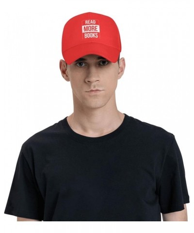 Vintage Read More Books Women's Baseball Cap Retro Dad Hat Adjustable Red $10.23 Baseball Caps