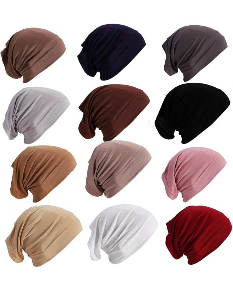 Under Scarf Hijab Caps for Women Muslim Islamic Undercap Inner Cap Head Wraps Turbans Dreadlock Hat A $9.47 Skullies & Beanies