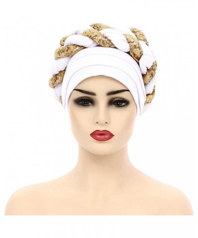 Chemo Headwear for Women Turban Caps Cancer Head Scarves Hair Loss Headwear for Yoga Running Christmas White $9.04 Skullies &...