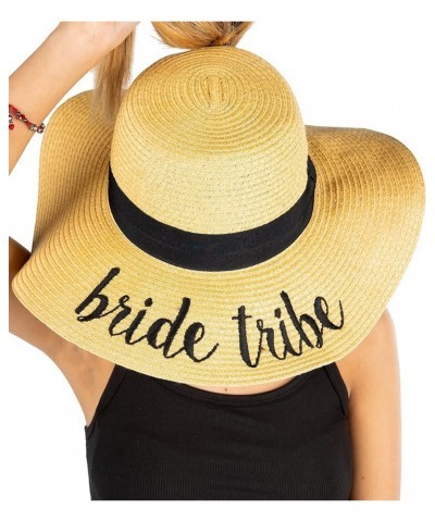 Women's Ponytail Messy Bun UPF 50 Embroidered Adjustable Beach Sun Hat Bride Tribe $19.10 Sun Hats