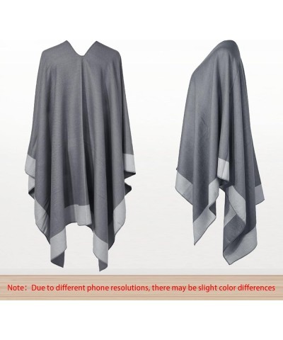 Womens Pashmina Shawls and Wraps Soft Winter Warm Reversible Oversized Blanket Scarf Bicolor Frame-bicolorgrey $18.55 Scarves