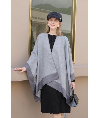 Womens Pashmina Shawls and Wraps Soft Winter Warm Reversible Oversized Blanket Scarf Bicolor Frame-bicolorgrey $18.55 Scarves