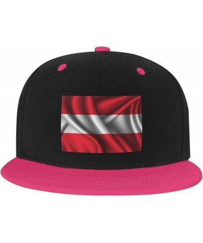 Silk Style Flag of Austria Baseball Cap for Men Women Snapback Hat Adjustable Flat Bill Hats Pink $14.34 Baseball Caps