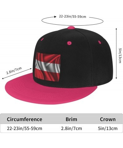 Silk Style Flag of Austria Baseball Cap for Men Women Snapback Hat Adjustable Flat Bill Hats Pink $14.34 Baseball Caps