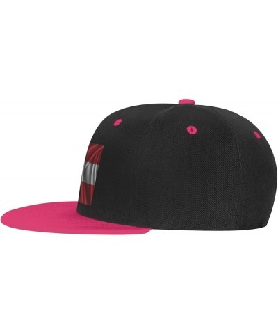 Silk Style Flag of Austria Baseball Cap for Men Women Snapback Hat Adjustable Flat Bill Hats Pink $14.34 Baseball Caps