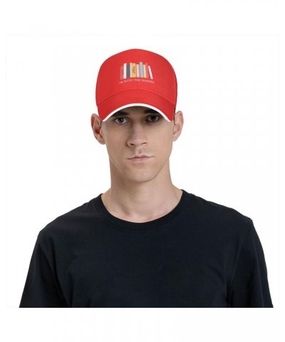 I'm with The Banned Baseball Cap Casual Mens Woman's Cowboy Hats Washable Adjusting Cowboy Hats Red $14.73 Baseball Caps