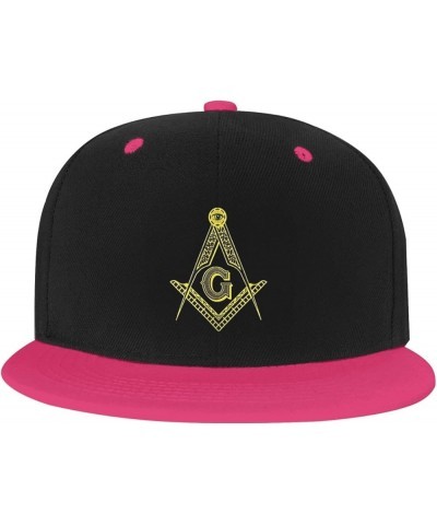 Masonic Square and Compass Safety Baseball Cap Men Hat Women Dad Hat Sun Hat Adjustable Trucker Hat Cowboy Hat White Pink $9....