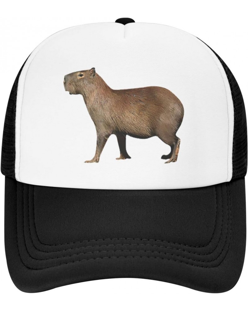 Cute-Capybara-Rodents-Animal Funny Gifts Baseball Hats Dad Hat Unisex Cotton Distressed Vintage Baseball Cap Black $11.39 Bas...