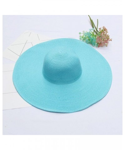 Womens Summer Baseball Hat Outdoor Wide Protection Foldable Ponytail Mesh Sun Visor Cap with Removable Running Sky Blue-b $8....