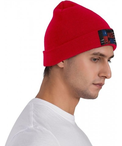 Raised Right Vintage Republican Knit Hats Winter Warm Chunky Beanie Hat for Men Women Red $14.32 Skullies & Beanies