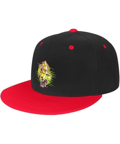 Skateboarding Bananas Baseball Cap for Men Women Snapback Hat Adjustable Flat Bill Hats Red $12.11 Baseball Caps