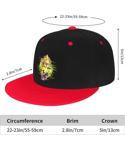 Skateboarding Bananas Baseball Cap for Men Women Snapback Hat Adjustable Flat Bill Hats Red $12.11 Baseball Caps