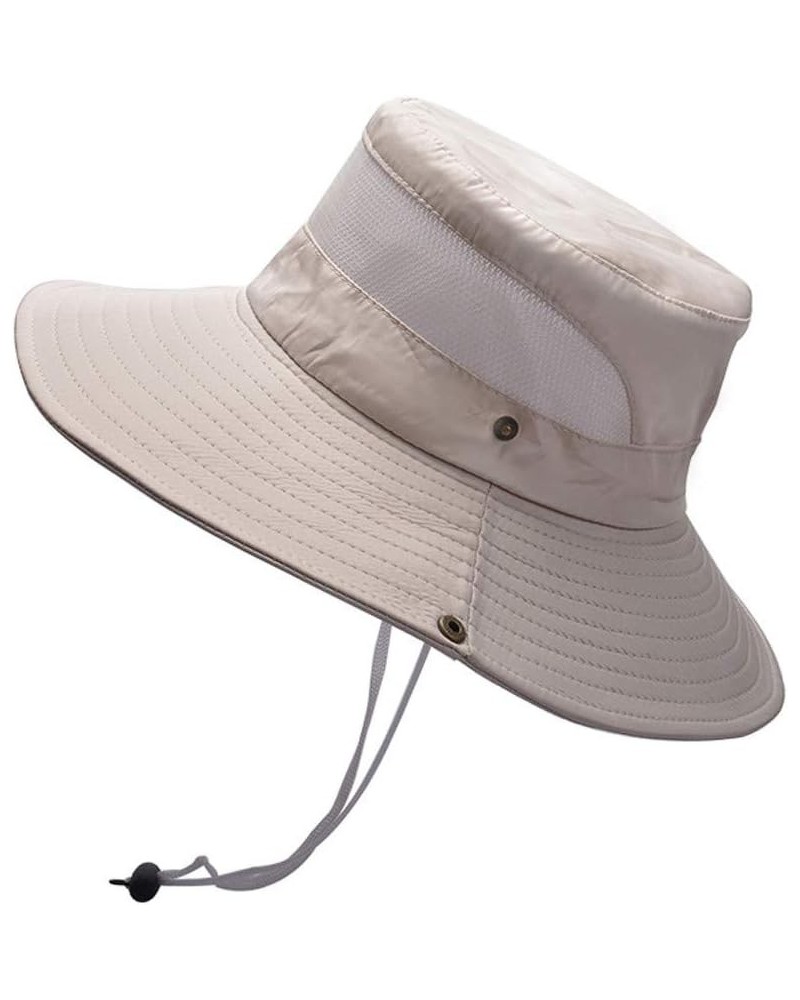 Fishing Boonie Wide Brim Sun Hat for Men Women Foldable & Adjustable Bucket Sunhat Breathable Cooling Mesh Hat E-beige $9.55 ...