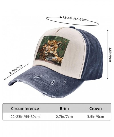 Leopard Pattern Sporty Cap for All Seasons,Unisex Baseball Cap,Ideal Fishing Hat for Men and Women $15.58 Skullies & Beanies