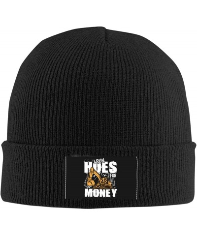 I Run Hoes for Money Beanie Hat Men Winter Knit Hat Women Slouchy Skull Cap Knitted Hat Sleep Caps Hedging Hat Black Black $9...