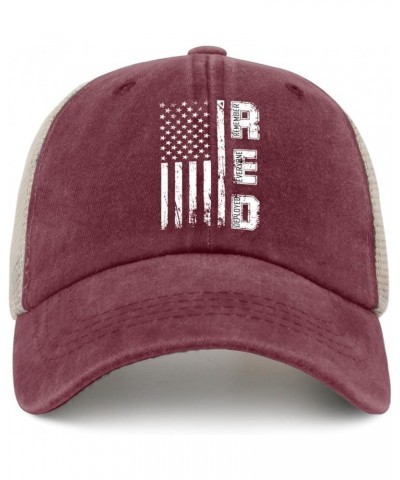 Remember Everyone Deployed Caps Running Cap AllBlack Trucker Hats Women Gifts for Him Golf Hats Wine Red02 $13.79 Sun Hats