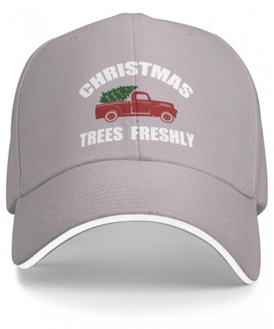 Christmas Trees Freshly Funny Hat Velcro Adjustable Trucker Baseball Cap Men Women Gift Gray $9.86 Baseball Caps