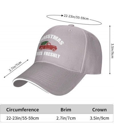 Christmas Trees Freshly Funny Hat Velcro Adjustable Trucker Baseball Cap Men Women Gift Gray $9.86 Baseball Caps