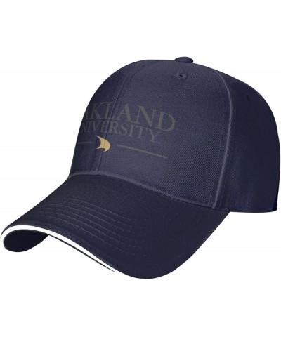 Oakland University-Logo Unisex Classic Hat Adjustable Fashion Casquette for Men Women Navy Blue $8.42 Baseball Caps