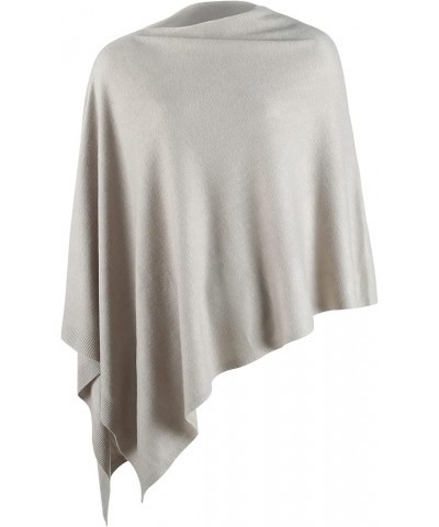 Women Ponchos Sweater Versatile Lightweight Solid Knitted Shawl Wrap Scarf Cape Accessories for Womens Otameal Mink $17.59 Sc...