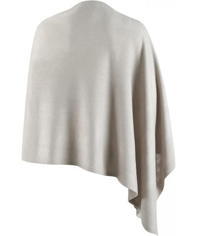 Women Ponchos Sweater Versatile Lightweight Solid Knitted Shawl Wrap Scarf Cape Accessories for Womens Otameal Mink $17.59 Sc...