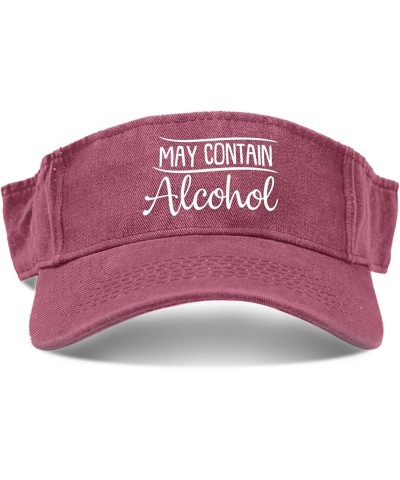 May Contain Alcohol Hats Visor Hats for Teens Golf Caps Lightweight Running Caps Deep Rose $10.98 Sun Hats