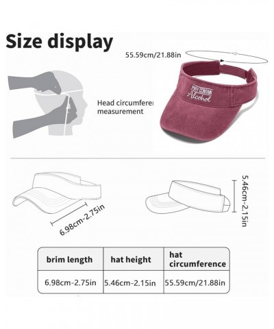 May Contain Alcohol Hats Visor Hats for Teens Golf Caps Lightweight Running Caps Deep Rose $10.98 Sun Hats