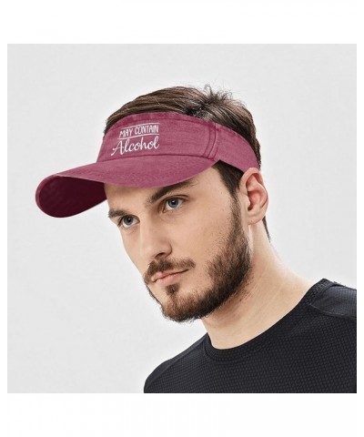 May Contain Alcohol Hats Visor Hats for Teens Golf Caps Lightweight Running Caps Deep Rose $10.98 Sun Hats