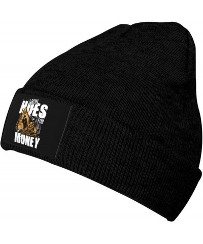 I Run Hoes for Money Beanie Hat Men Winter Knit Hat Women Slouchy Skull Cap Knitted Hat Sleep Caps Hedging Hat Black Black $9...