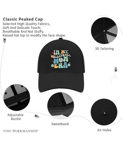 Soccer Mom Sun Hat Funny Trucker Hat AllBlack Mens Hats Gifts for Grandma Running Hat In My Volleyball Mom Era 5 $10.00 Sun Hats