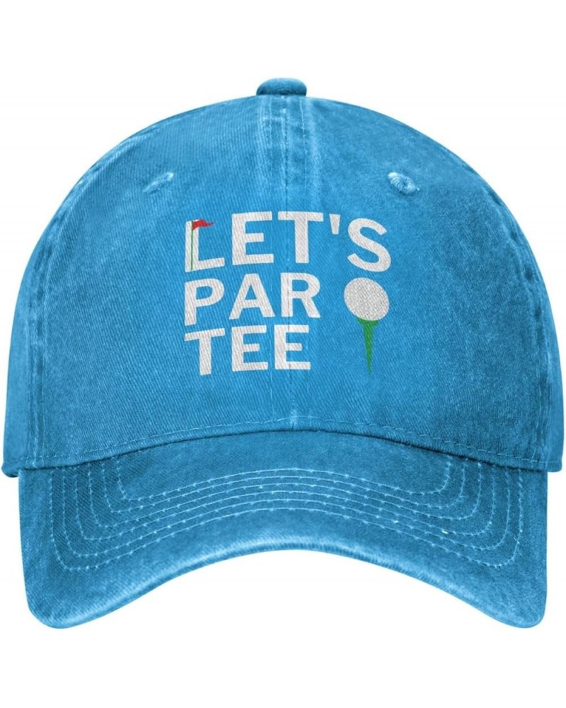 Let's Par Tee Golf Hat Trucker Hat for Men Women Dad Baseball Cap Blue $16.72 Baseball Caps