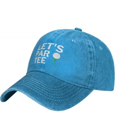 Let's Par Tee Golf Hat Trucker Hat for Men Women Dad Baseball Cap Blue $16.72 Baseball Caps