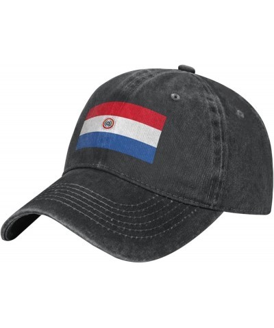 Paraguay Flag Baseball Caps Womans Mens Washed Cowboy Baseball Hat Adjustable Baseball Hat Black $13.20 Cowboy Hats