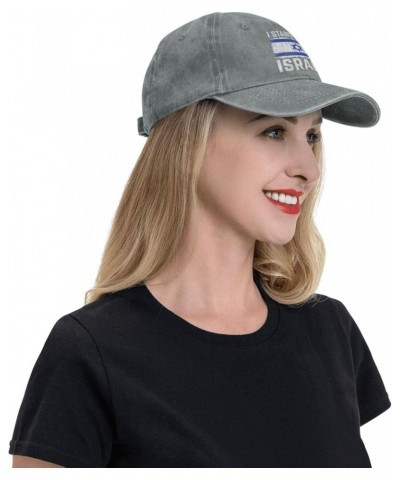 I Stand with Israel Flag,Support Israeli Cowboy Hat Men Vintage Baseball Cap Women Trucker Hat Snapback Hat Black Gray $10.24...