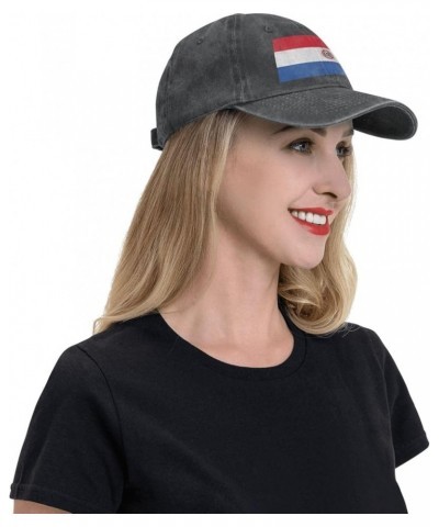 Paraguay Flag Baseball Caps Womans Mens Washed Cowboy Baseball Hat Adjustable Baseball Hat Black $13.20 Cowboy Hats