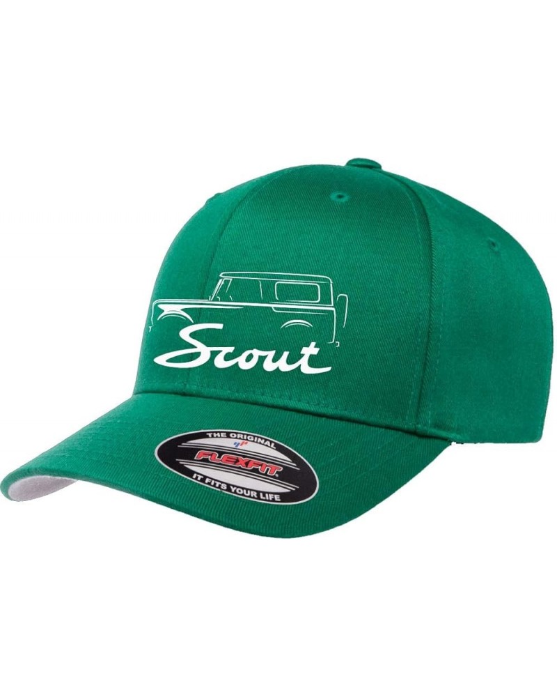 1965-71 International Scout Truck Outline Design Flexfit 6277 Athletic Baseball Fitted Hat Cap Pepper Green $15.52 Baseball Caps